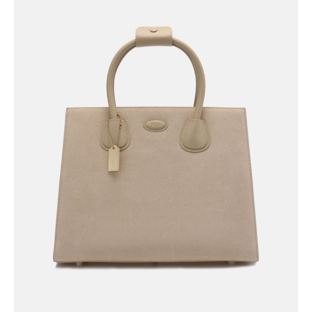 Moncrief London, Victoria Suede Handbag, Color: Sesame Suede - NWT!